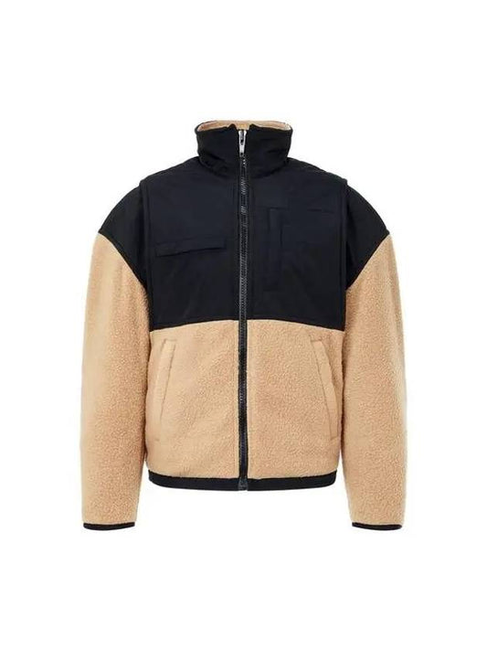 UNISEX Nylon Combo Fleece Jacket Camel 270413 - ALEXANDER WANG - BALAAN 1