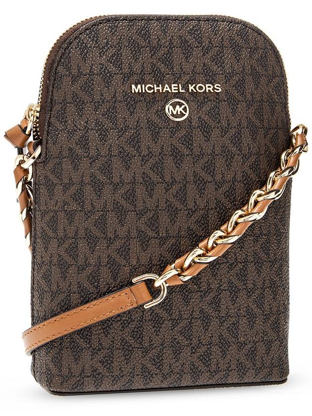 Michael Michael Kors Strapped Phone Holder, Women's, Brown - MICHAEL KORS - BALAAN 4