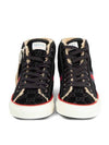 Tennis 1977 Suede High Top Sneakers Black - GUCCI - BALAAN 6