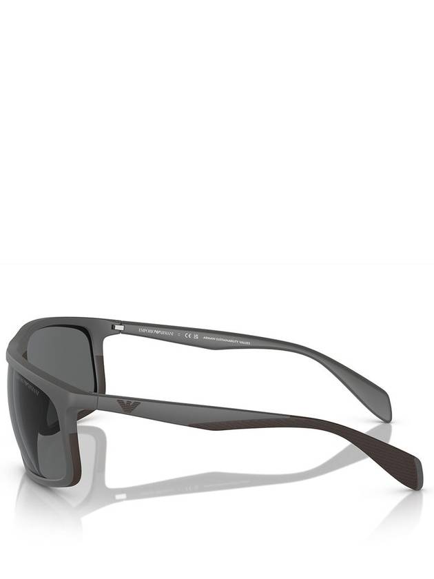 Emporio Armani EA4212U Matte Grey / Rubber Brown - EMPORIO ARMANI - BALAAN 3