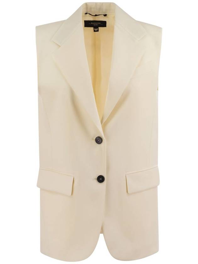 Donna Wool Blazer Vest Ivory - WEEKEND MAX MARA - BALAAN 2