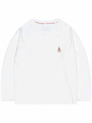 Main symbol embroidery raglan long sleeve t shirt ivory - ROND&DEMARRER - BALAAN 1