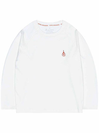 Main symbol embroidery raglan long sleeve t shirt ivory - ROND&DEMARRER - BALAAN 1