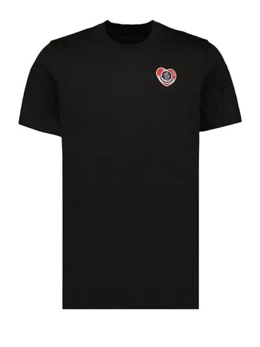 Logo Patch Short Sleeve T-Shirt Black - MONCLER - BALAAN 1