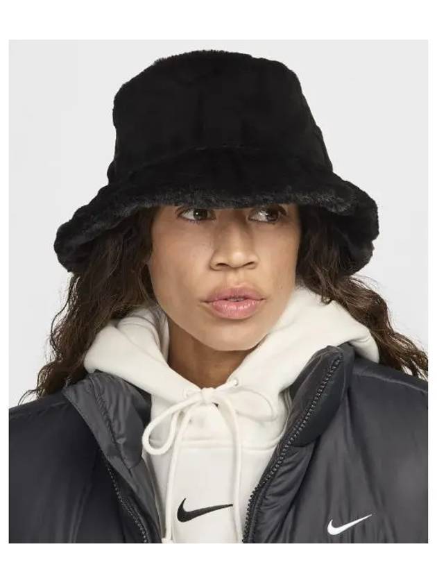 Apex Fur Bucket Hat Black HF7194 010 - NIKE - BALAAN 1