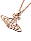 Thin Lines Flat ORB Necklace Pink Gold - VIVIENNE WESTWOOD - BALAAN 4