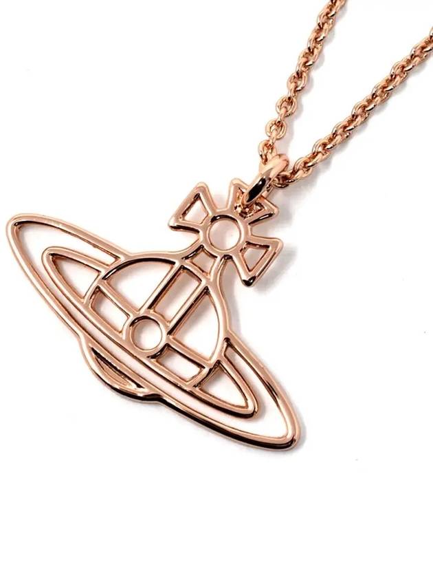 Thin Lines Flat ORB Necklace Pink Gold - VIVIENNE WESTWOOD - BALAAN 4