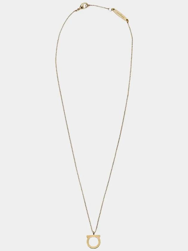 Gancini Large Necklace Brass & Gold - SALVATORE FERRAGAMO - BALAAN 7