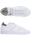 Stitched Leather Low Top Sneakers White - KITON - BALAAN 3