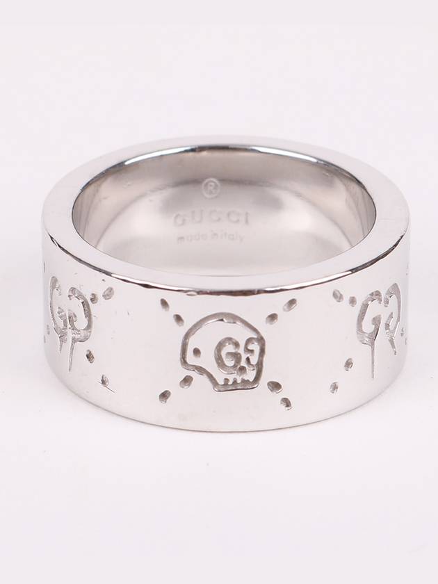 GG pattern ghost 9mm silver ring - GUCCI - BALAAN 4