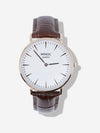 Zenith Quartz 003 Classic Leather Watch Gold Brown - MINOC - BALAAN 2