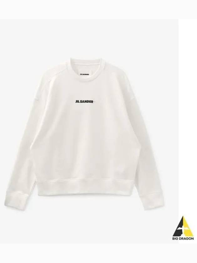 Women s Logo Print Oversized Sweatshirt White - JIL SANDER - BALAAN 2