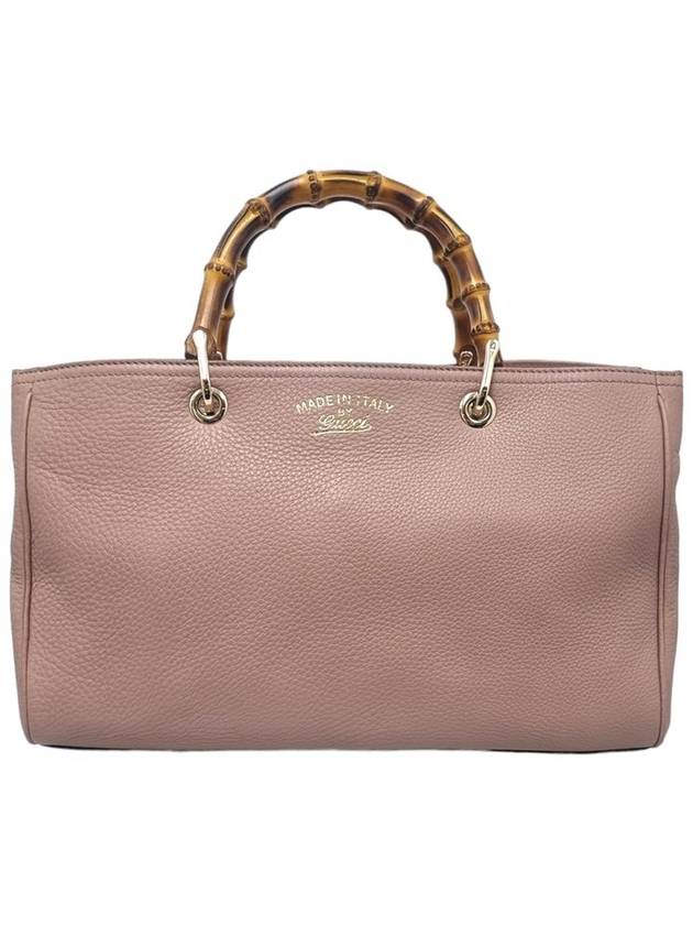 Women s 323660 Bamboo Shopper Light Pink Tote Bag Strap - GUCCI - BALAAN 1