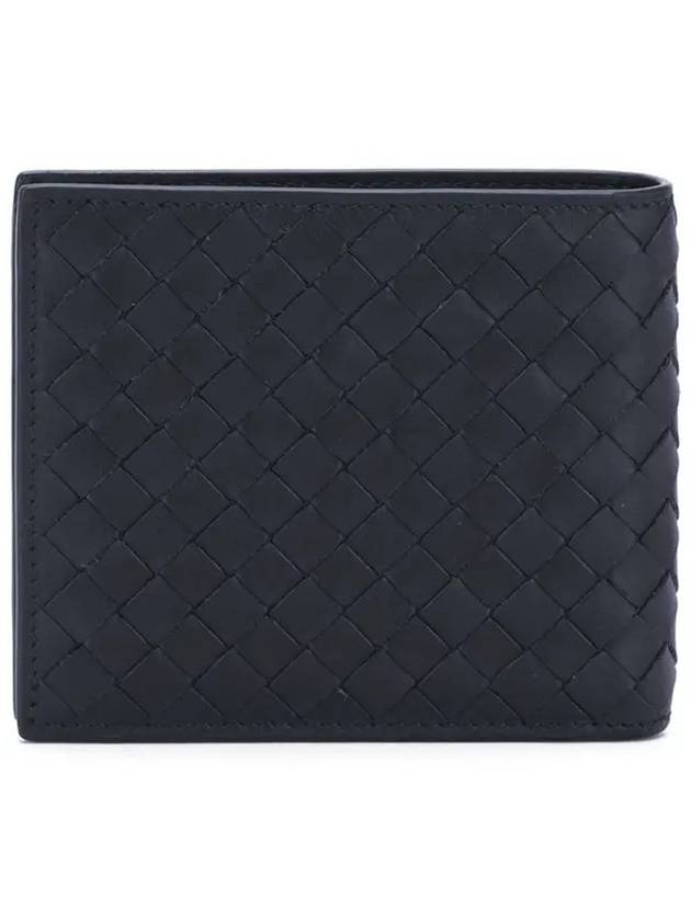 Intrecciato Weaving Half Wallet Navy - BOTTEGA VENETA - BALAAN 4