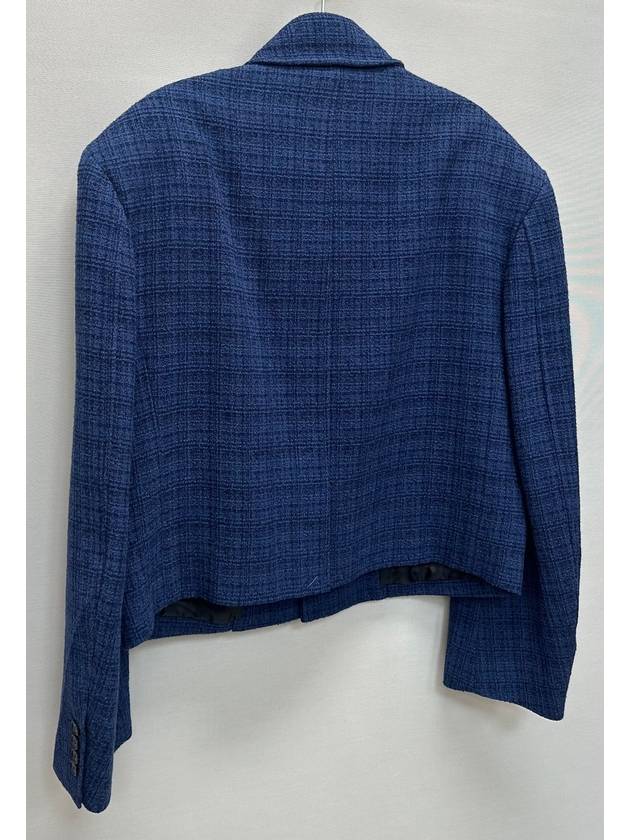 Icaro Tweed Blue Short Jacket 105 - RECTO - BALAAN 6