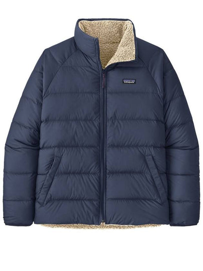 Silent Reversible Fleece Down Jacket Navy - PATAGONIA - BALAAN 2