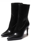 Pointed Toe Ankle Middle Boots Black - AMI - BALAAN 2