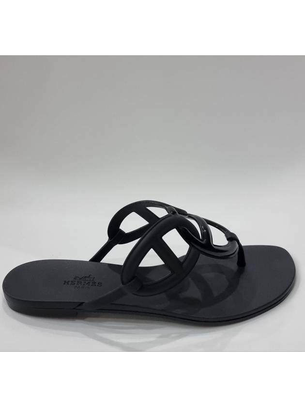 Egerie Flip Flops Noir - HERMES - BALAAN 3