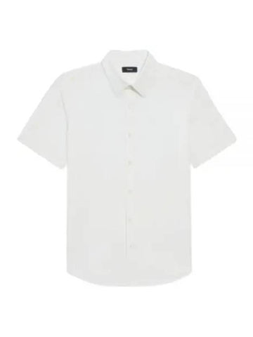 Irving ShortSleeve Shirt in Structure Knit N0294514 100 Short Sleeve - THEORY - BALAAN 1