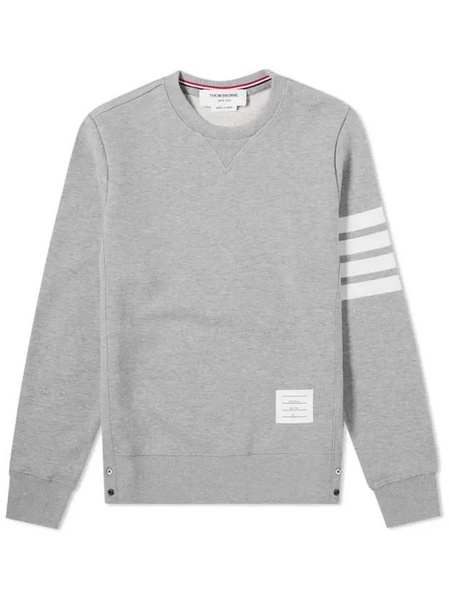 4 Bar Loopback Jersey Sweatshirt Light Grey - THOM BROWNE - BALAAN 3