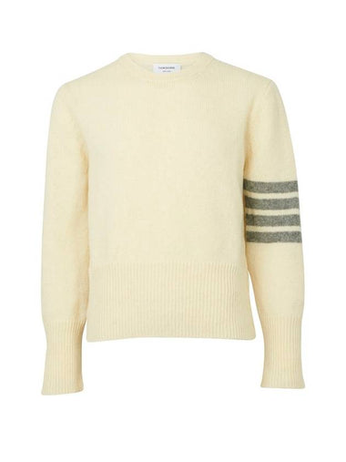 Diagonal Armband Knit Top Ivory - THOM BROWNE - BALAAN 1