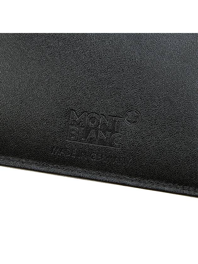 Logo Leather Card Wallet Black - MONTBLANC - BALAAN.