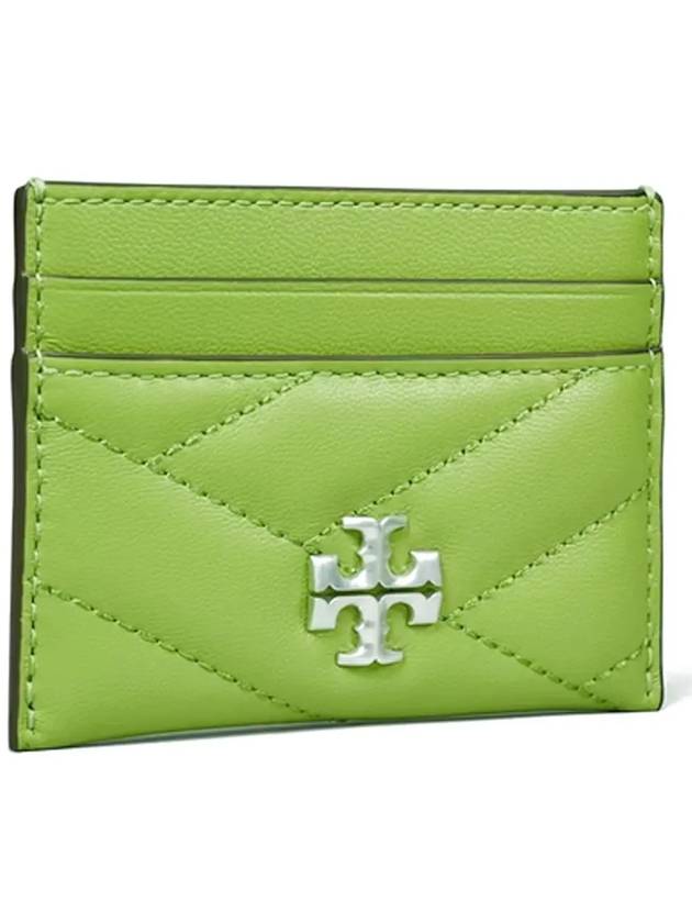 Kira Chevron Logo Card Wallet Green - TORY BURCH - BALAAN 5