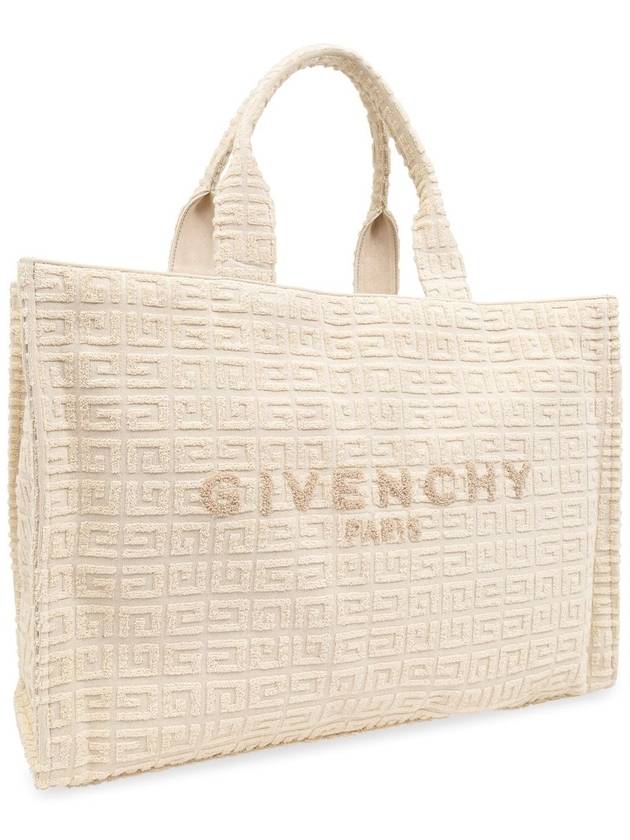 4G Medium Cotton Terry Tote Bag Ivory - GIVENCHY - BALAAN 4