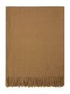 signature logo embroidered wool muffler camel - A.P.C. - BALAAN.