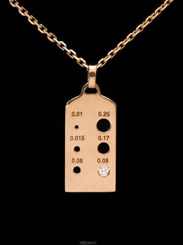 Daejeon Used Luxury Goods 3B0290 Stone Caliber 18K Rose Gold Diamond 0 08ct Necklace - FRED - BALAAN 1