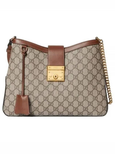 Padlock GG Supreme Medium Shoulder Bag Brown Beige - GUCCI - BALAAN 2