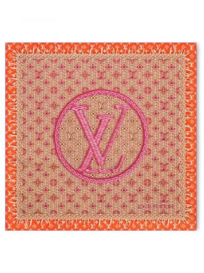 Monogram Rattan Square 90 Scarf Orange - LOUIS VUITTON - BALAAN 2