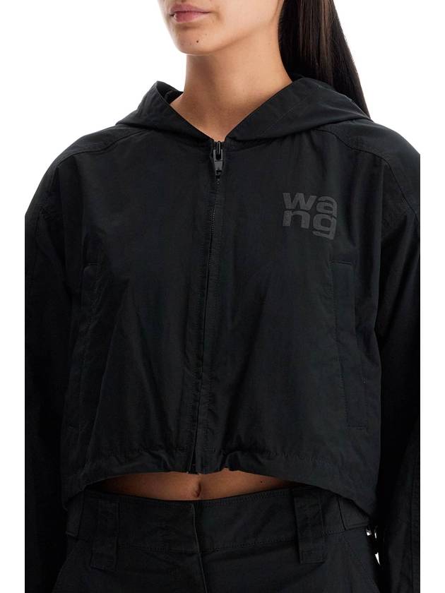 cropped hooded jacket with - ALEXANDER WANG - BALAAN 4