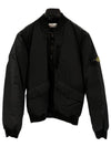 Kids Waffen Patch Down Padded Bomber Jacket Black 771641236 V0029 - STONE ISLAND - BALAAN 2