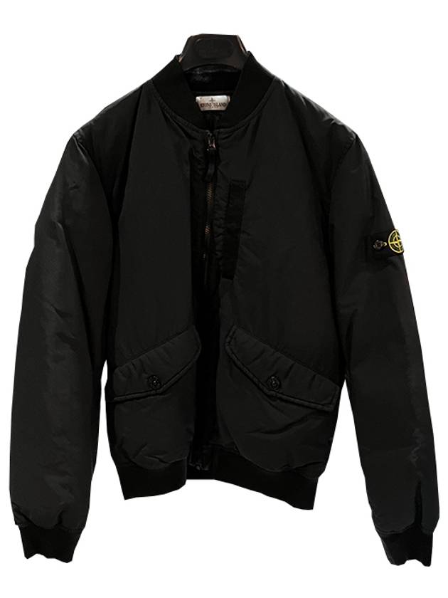 Kids Waffen Patch Down Padded Bomber Jacket Black 771641236 V0029 - STONE ISLAND - BALAAN 2