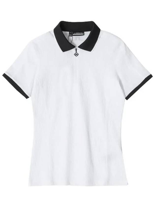 Izara Short Sleeve Polo Shirt White - J.LINDEBERG - BALAAN 5