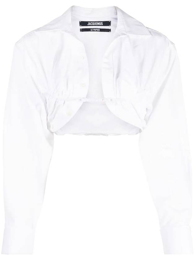 Women's Machou Bolero Crop Shirt White - JACQUEMUS - BALAAN 1