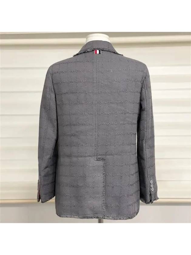 Three Stripes Cotton Tweed Jacket - THOM BROWNE - BALAAN 4