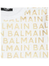 Kids Multi Logo Jersey Dress White Gold - BALMAIN - BALAAN 3