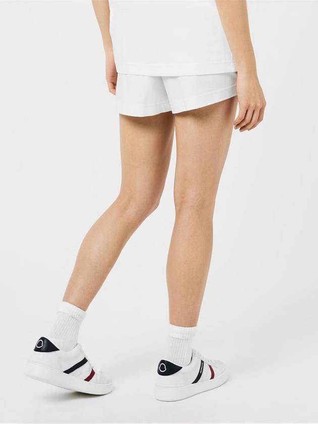 Logo Patch Stripe Detail Shorts White - MONCLER - BALAAN 5