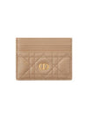 Caro 5 Slot Supple Cannage Calfskin Card Wallet Biscuit - DIOR - BALAAN 1