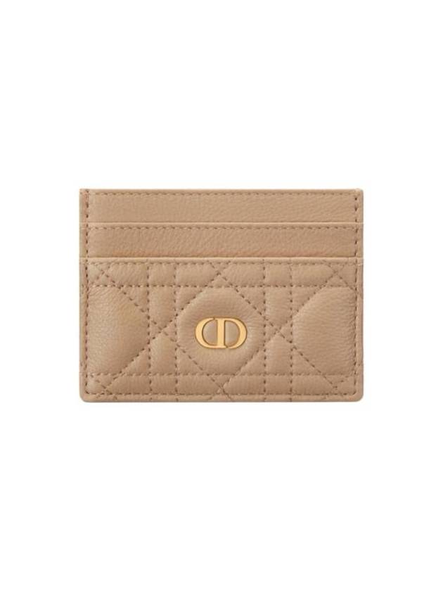 Caro 5 Slot Supple Cannage Calfskin Card Wallet Biscuit - DIOR - BALAAN 1