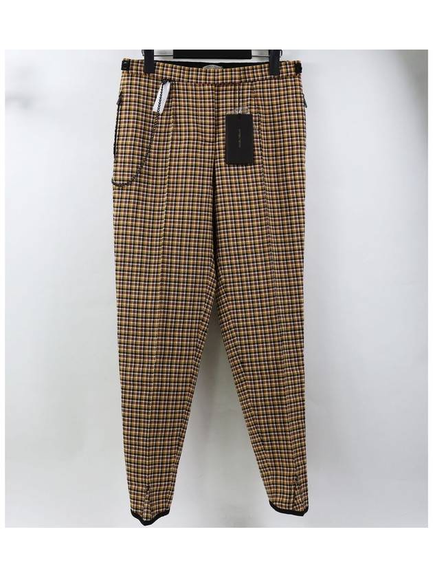 Graphic Pixel Check Straight Pants Beige - BOTTEGA VENETA - BALAAN 2