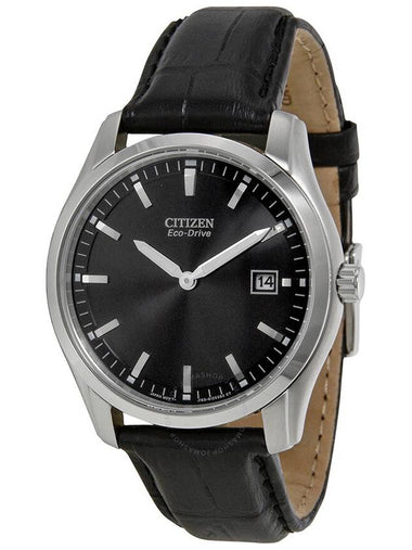 Citizen Eco Drive Black Dial Black Leather Men's Watch AU1040-08E - CITIZEN - BALAAN 1