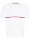 Midweight Jersey Short Sleeve T-Shirt White - THOM BROWNE - BALAAN 7