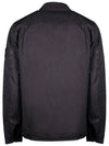 Organic Cotton Shirt Zip Up Jacket Black - STONE ISLAND - BALAAN 3