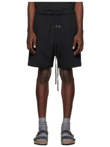 Piogot Essential Sweat Shorts Black Brushed Shorts - FEAR OF GOD ESSENTIALS - BALAAN 1