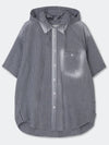 Checked Pattern Spray Hoodie Shirt_Navy_W - KINETO - BALAAN 3