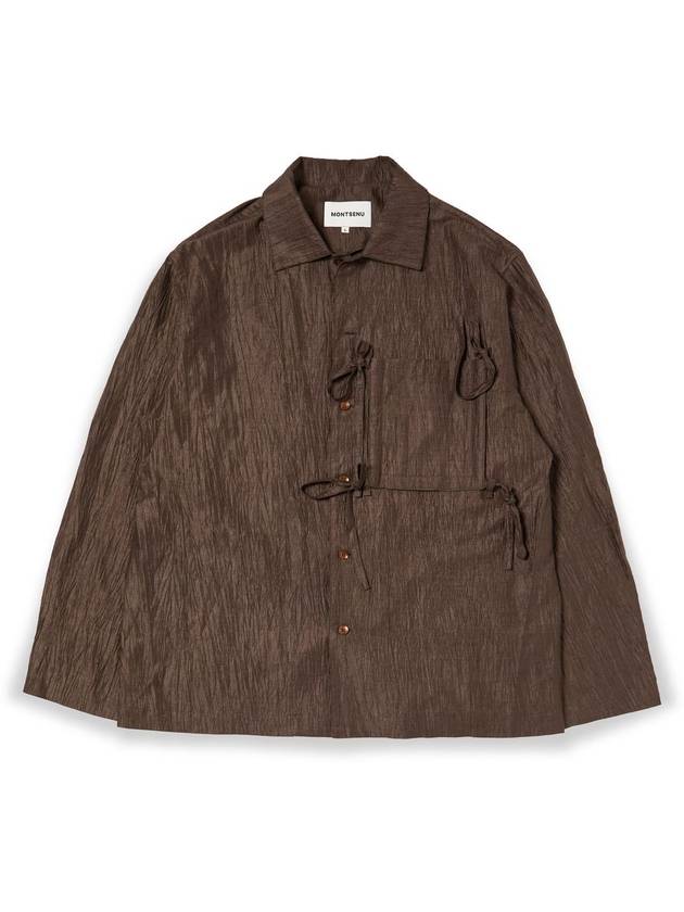 Crinkle Detachable Pocket Shirt Brown MM221SH001BRN - MONTSENU - BALAAN 7