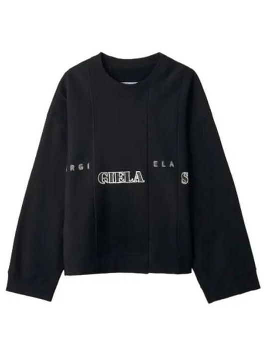 MM6 Cotton Sweatshirt Black T Shirt - MAISON MARGIELA - BALAAN 1